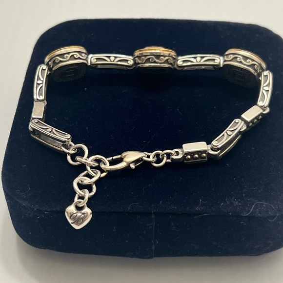 Brighton Silver Bracelet with Amber Colored Stones - Picture 14 of 16